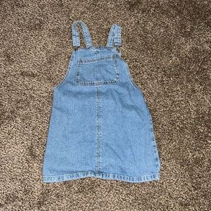 TOPSHOP Denim Overall Dress size 2